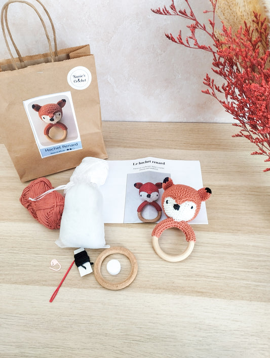 Kit crochet hochet renard