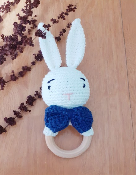 Hochet lapinou ou lapinette au crochet