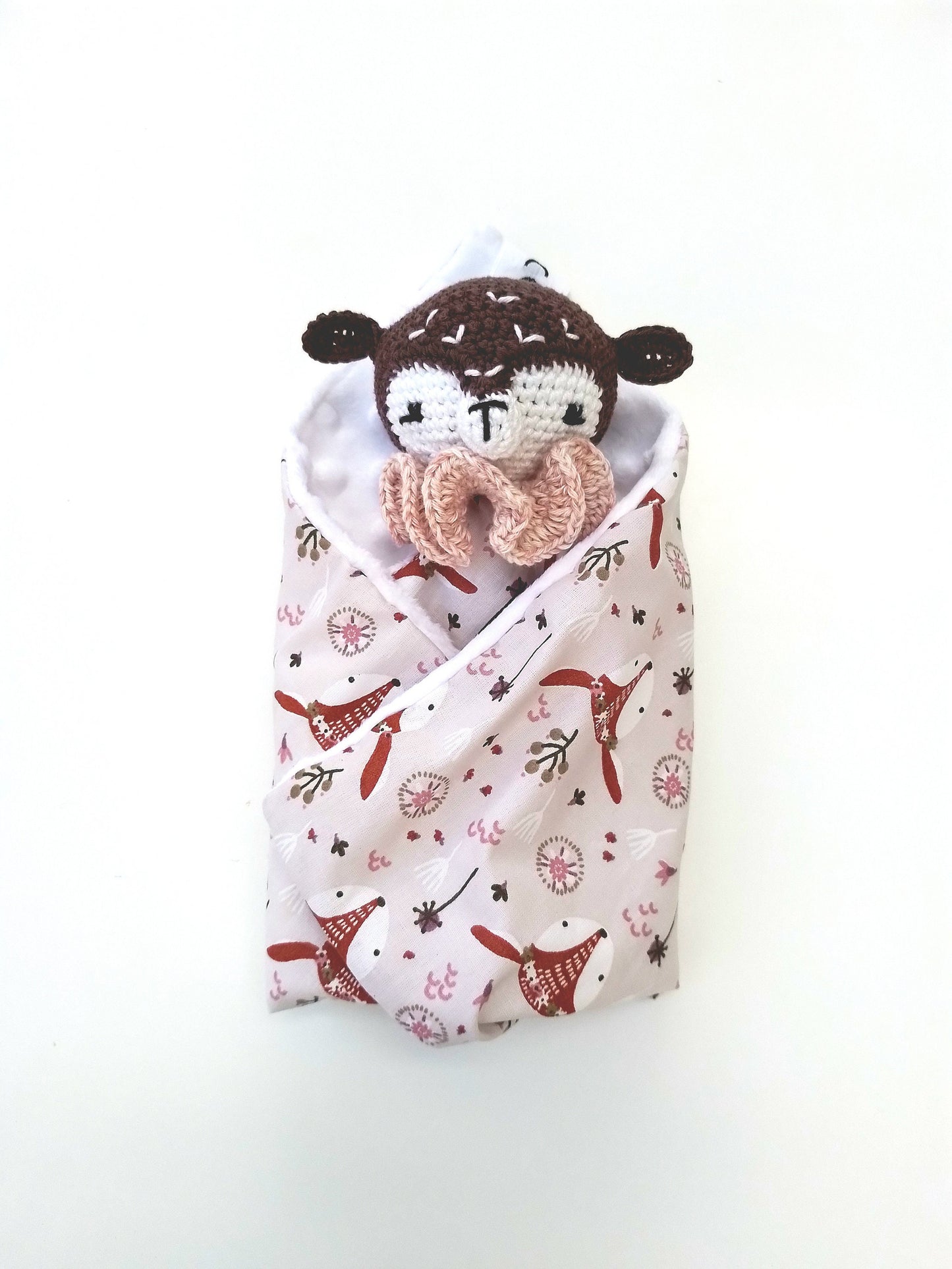 Doudou plat biche au crochet