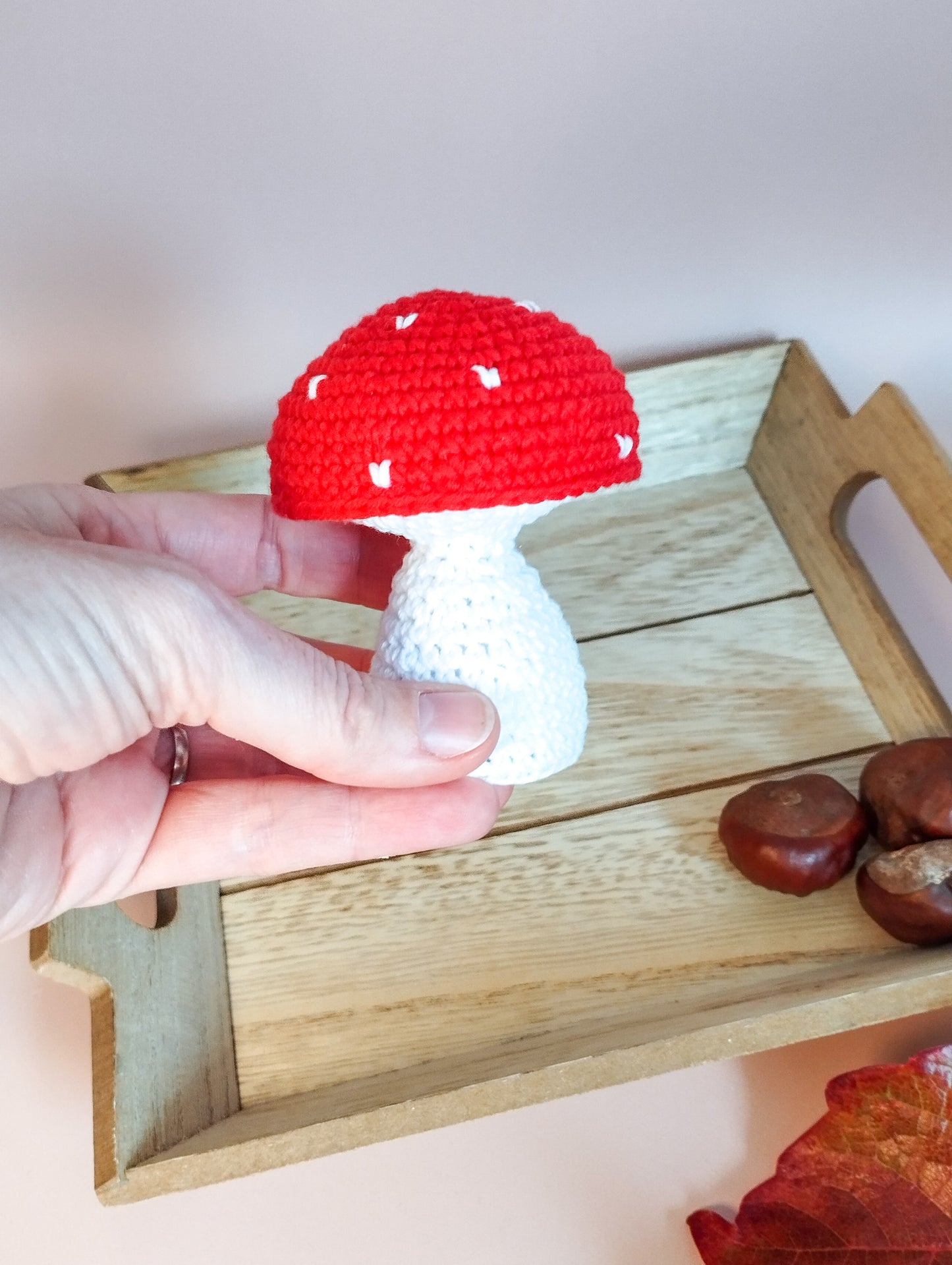 Trio de décorations d'automne au crochet: citrouille, champignon et courge