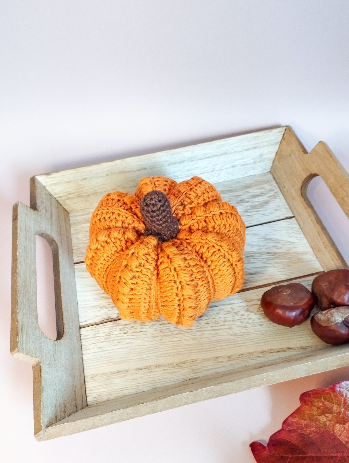 Trio de décorations d'automne au crochet: citrouille, champignon et courge