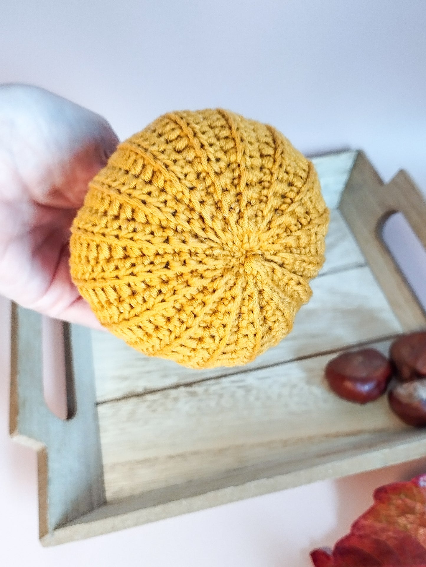 Trio de décorations d'automne au crochet: citrouille, champignon et courge
