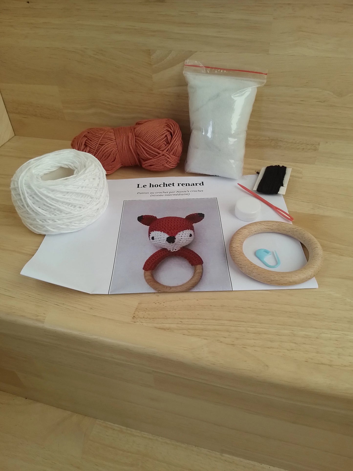 Kit crochet hochet renard