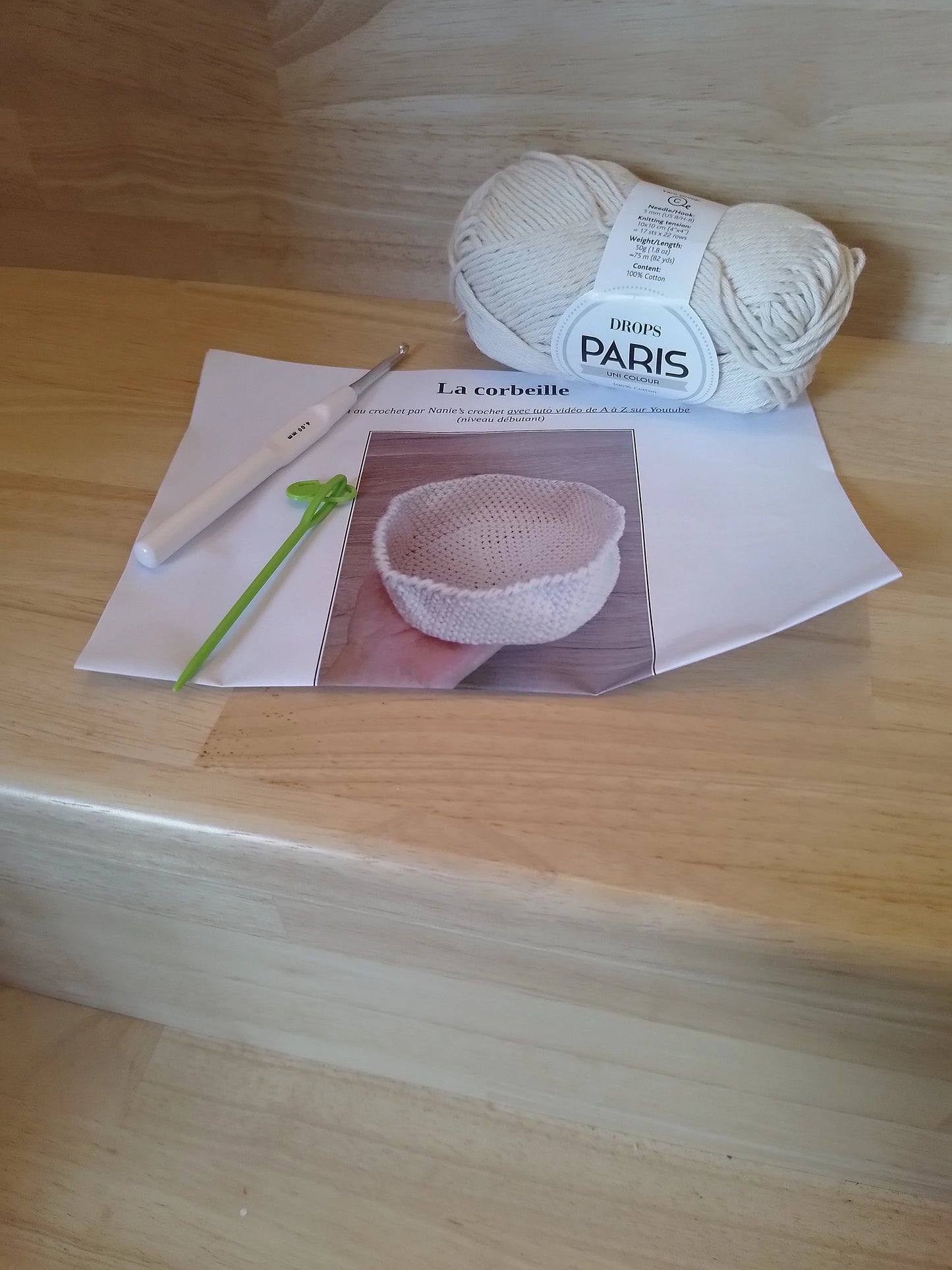 Kit crochet débutant corbeille