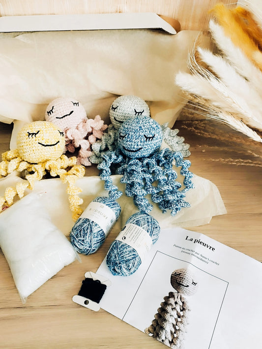 Kit doudou pieuvre au crochet