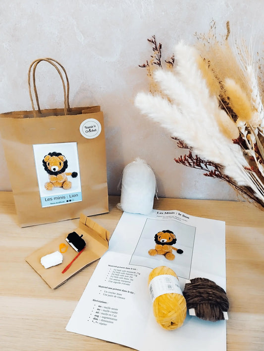 Kit crochet mini lion