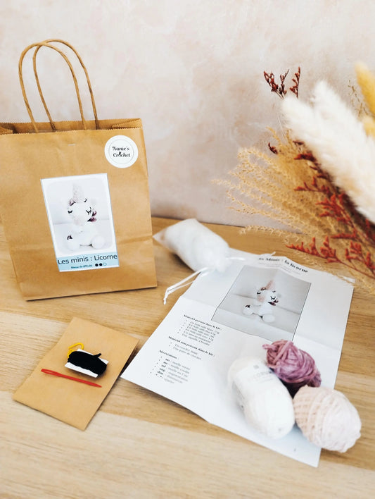 Kit crochet mini licorne