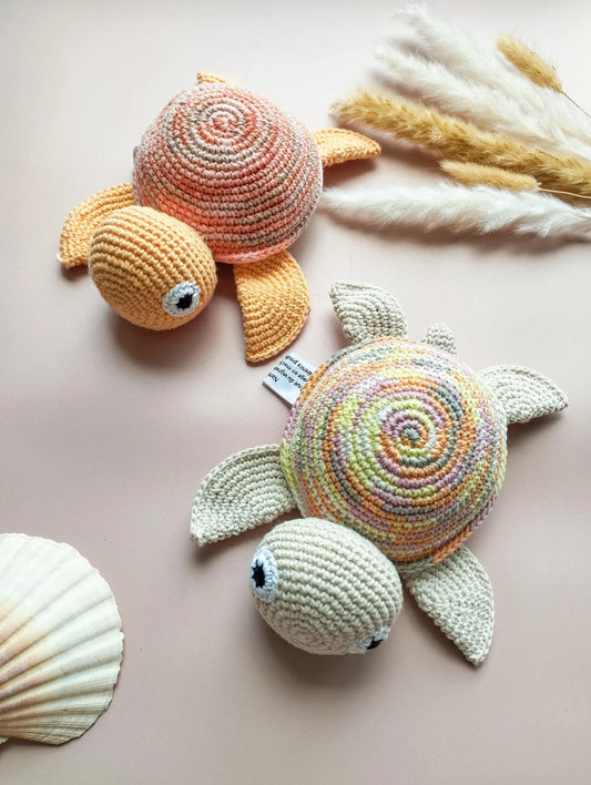 Doudou tortue, tortue au crochet, tortue amigurumi