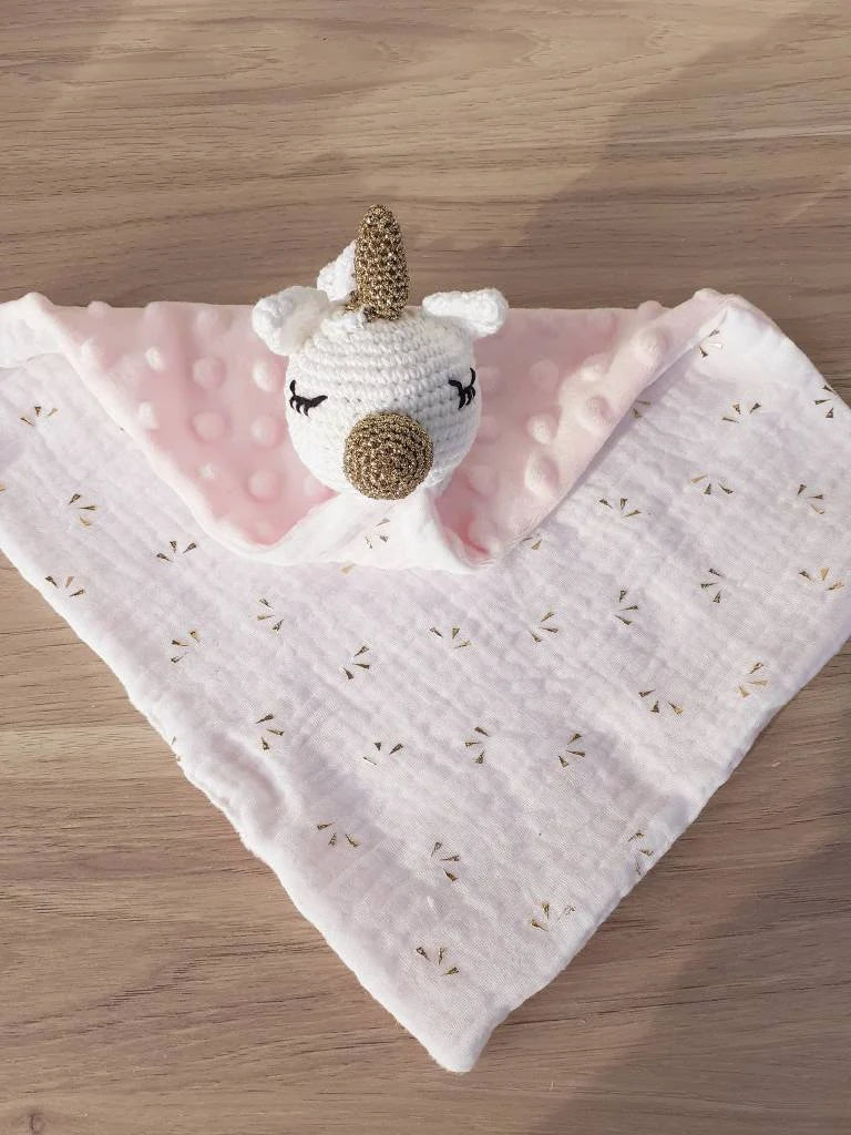 Kit crochet doudou plat licorne