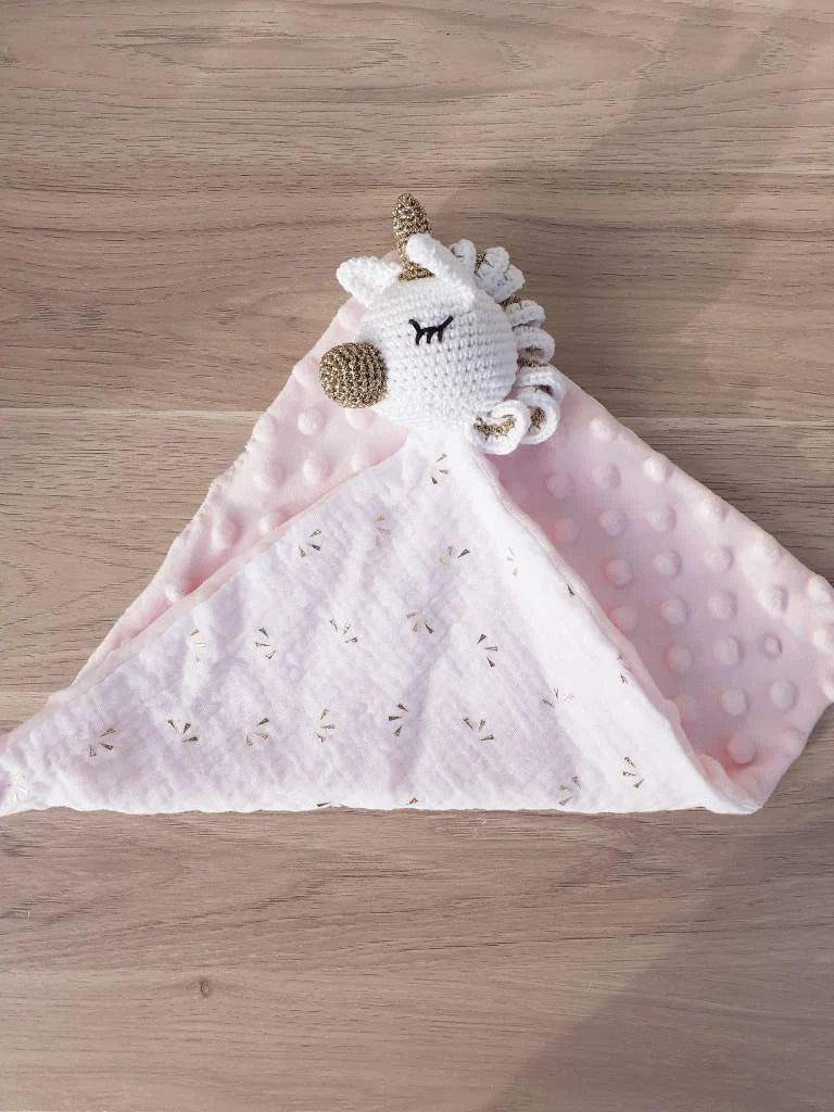 Kit crochet doudou plat licorne